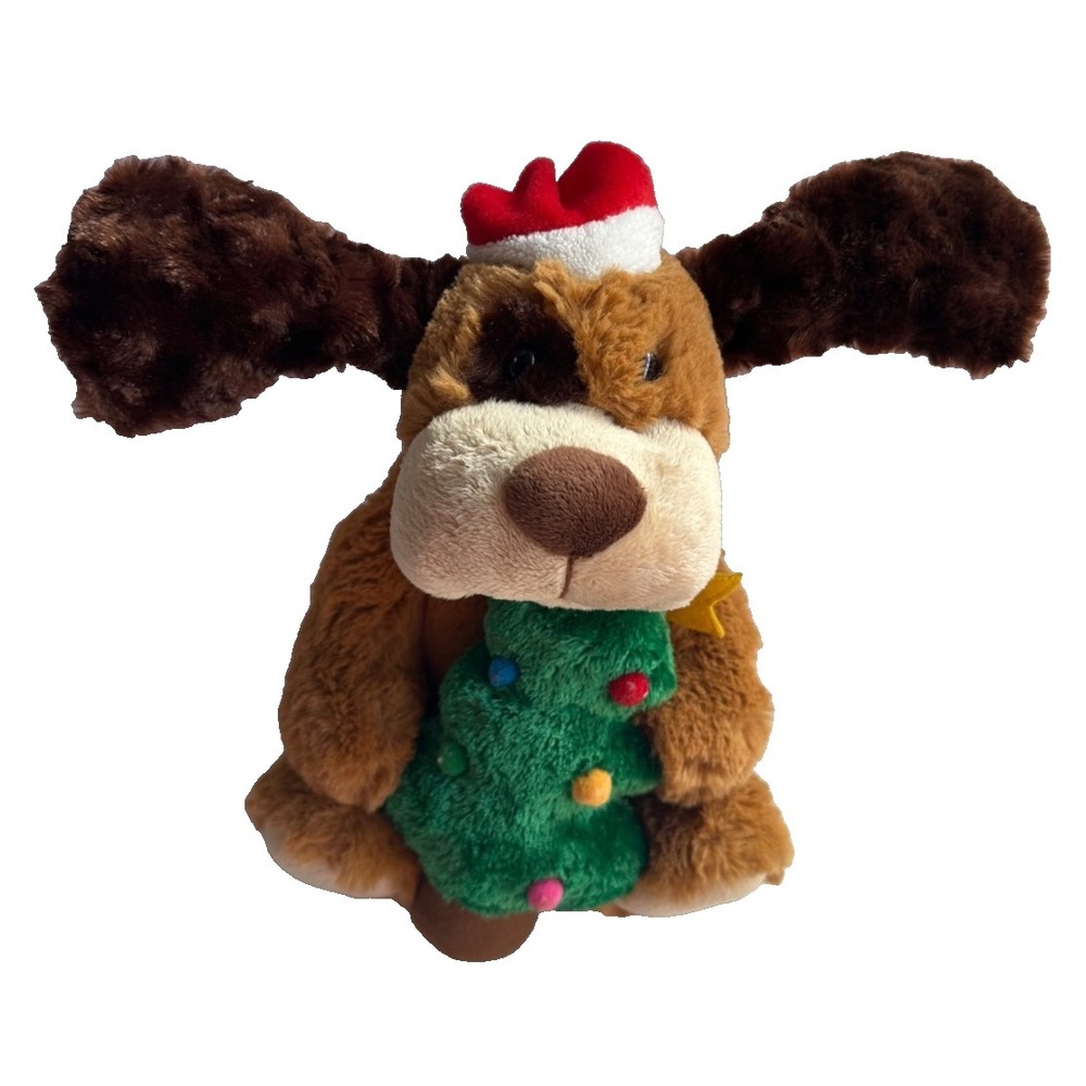 Tekky Toys Animated Christmas Dog 10" Flapping Ears Singing Moving Plush Interac